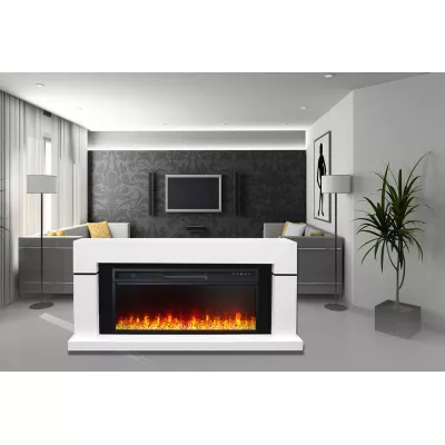 Каминокомплект Lindos Graphite Grey (Ширина 1470мм) с очагом Crystal 40 RF