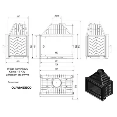 купить Топка OLIWIA/DECO