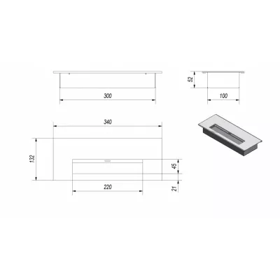 купить Биокамин QUAT HORIZONTAL