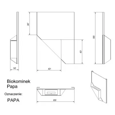 купить Настенный биокамин Kratki PAPA