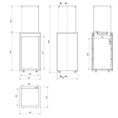 купить PATIO MINI/M/G31/37MBAR/S - сталь, с ручным управлением