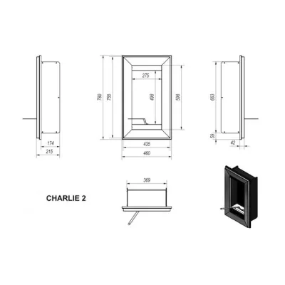 купить Биокамин CHARLIE 2 стальной