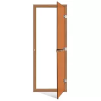 Дверь SAWO 690х1890, стекло бронза, коробка КЕДР, с порогом