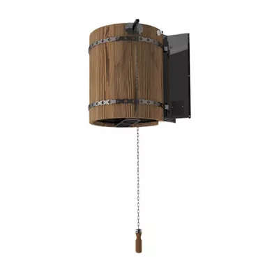 Обливное устройство ЛИВЕНЬ с деревянным обрамлением «термо дерево», 50 л купить