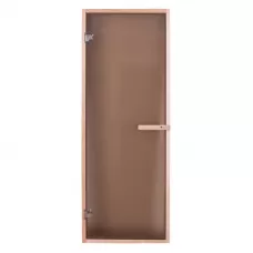Дверь PREMIO, стекло - матовая бронза, коробка ЛИПА