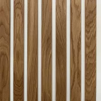 Дизайнерские реечные панели Hedonism wood  дуб  (белая основа),  2550х385 мм
