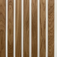 Дизайнерские реечные панели Hedonism wood  дуб  (белая основа),  2550х385 мм