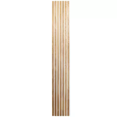Дизайнерские реечные панели Hedonism wood  дуб  (белая основа),  2550х385 мм Стеновые панели фото