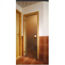 Дверь Эконом 700х1870, стекло матовая бронза, коробка СОСНА (защёлка)