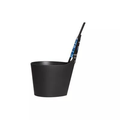 Набор для сауны Rento: шайка с прямой ручкой и черпак, цвет чёрный Бондарные изделия фото