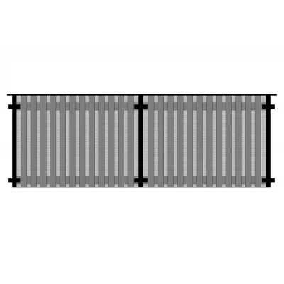 Деревянный забор Scandic «Шахматы», длина секции 2,0 м