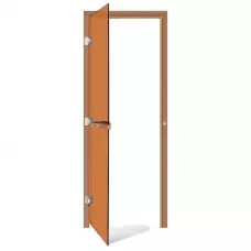 Дверь SAWO 690х1890, стекло бронза, коробка КЕДР, без порога
