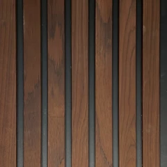 Дизайнерские реечные панели Hedonism wood Noire Thermo  (черная основа),  2550х385 мм