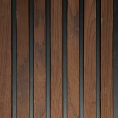 Дизайнерские реечные панели Hedonism wood Noire Thermo  (черная основа),  2550х385 мм Стеновые панели фото