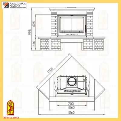 Meta Каминокомплект Мета (облицовка Олимпия, топка Камилла 700) как сделать