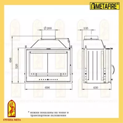 Meta Каминокомплект Мета (облицовка Паллада 600/700, топка Эльба 700Ш) как сделать