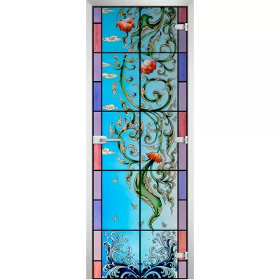 Стеклянная межкомнатная дверь Stained Glass-20