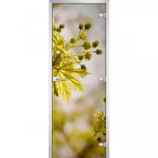 Стеклянная межкомнатная дверь Flowers-09