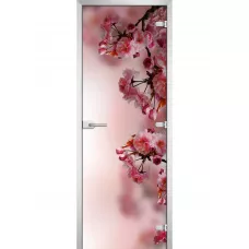Стеклянная межкомнатная дверь Flowers-16