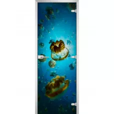 Стеклянная межкомнатная дверь Underwater World-07