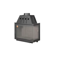 Каминная топка Экокамин Альфа 1000 RB два стекла правая черный шамот