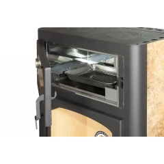 Печь-камин БАВАРИЯ ЭКО с духовкой и плитой