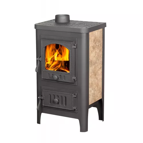 Печь-камин БАВАРИЯ ОПТИМА ЧУГУН с плитой