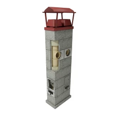 Двухходовая шамотная система D=180/180 мм 7 пм