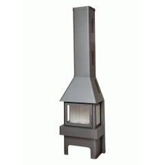 Камин БАВАРИЯ ТРИ СТЕКЛА графит