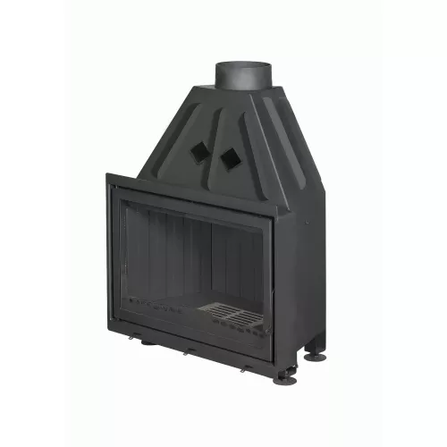 Каминная топка Экокамин Альфа 800 B черный шамот