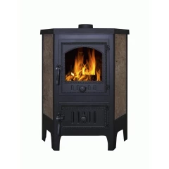 Печь-камин БАВАРИЯ УГЛОВАЯ ЧУГУН с плитой