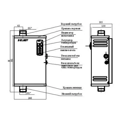 Электрический котел отопления ЭВПМ 6 кВт "Stanless-Делсот"