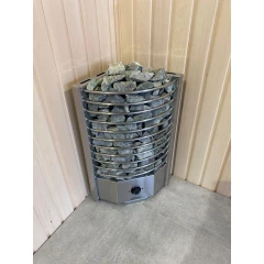 Электрическая печь (электрокаменка)  для сауны и бани, ЭКМ 6 кВт  угловая "Олимпия Плюс" со встроенным пультом управления