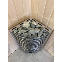 Электрическая печь (электрокаменка)  для сауны и бани, ЭКМ 6 кВт  угловая "Олимпия Плюс" со встроенным пультом управления