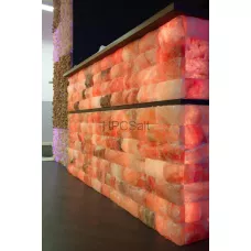 Соляная стена, скрытый монтаж, натуральный кирпич 5 см (1 кв.м.) не торцованный