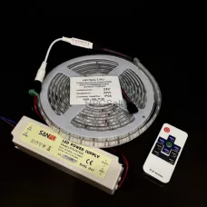 Комплект освещения термостойкий RGB  5м,IP68,24V,75Bт с ПДУ для бани и сауны