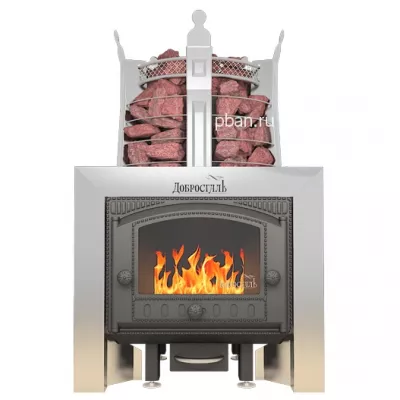 фото Печь для бани Фредерика ПРОФИ с панорамной дверкой