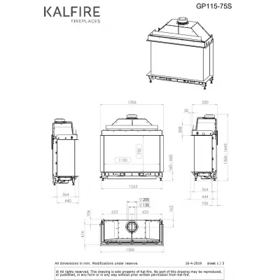 Каминная топка Kalfire GP115/75S (Fairo ECO-prestige 115/75)