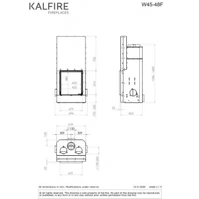 Каминная топка Kalfire W45/48F