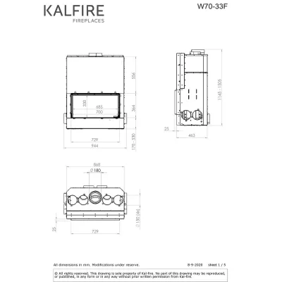 Каминная топка Kalfire W70/33F