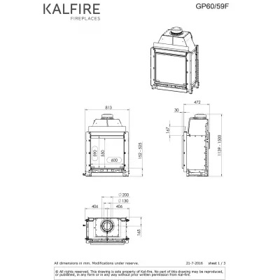 Каминная топка Kalfire GP60/59F