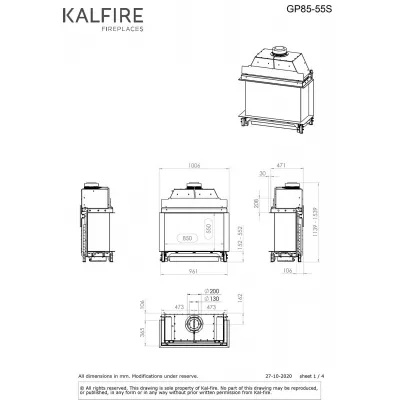 Каминная топка Kalfire GP85/55S (Fairo ECO-prestige 85)