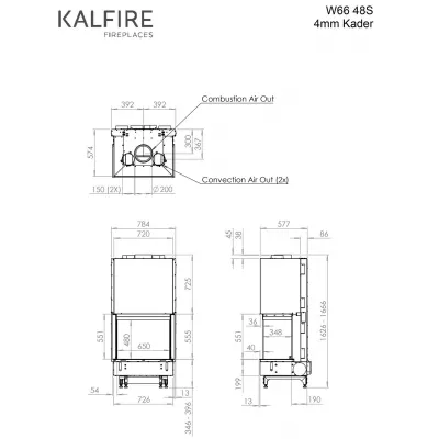 Каминная топка Kalfire W66/48S