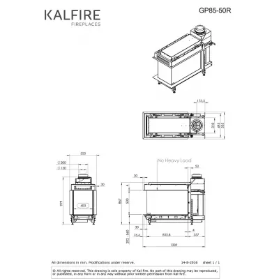 Каминная топка Kalfire GP85/50R