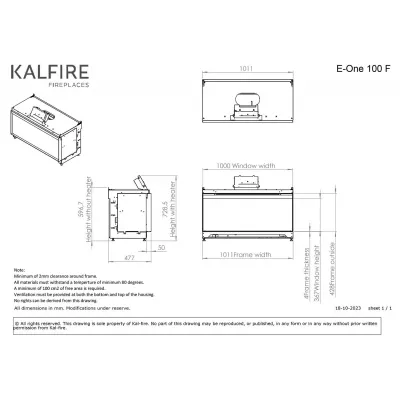 Каминная топка Kalfire E-one 100F