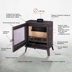 Чугунная печь Canada Black
