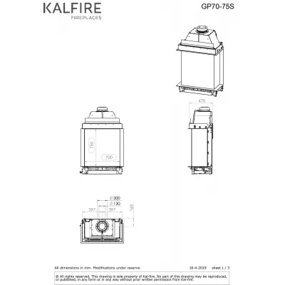 Каминная топка Kalfire GP70/75S