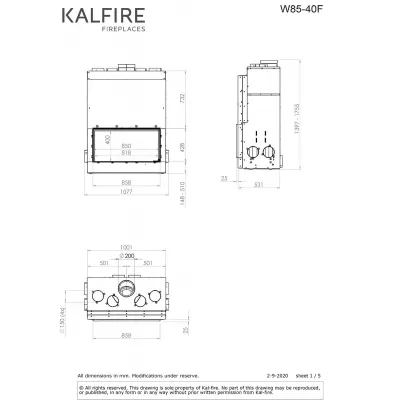 Каминная топка Kalfire W85/40F