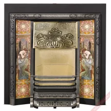 Art Nouveau Tiled Fireplace
