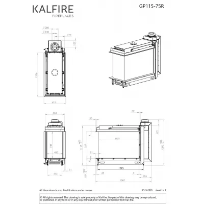 Каминная топка Kalfire GP115/75R